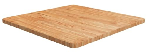 vidaXL Piano Tavolo Quadrato Marrone Chiaro 70x70x2,5 Rovere Trattato