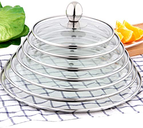 Pannlock Byte av pannlock Transparent glaskastrulllock för att passa alla sås- och stekersättningslock (klar 20cm)