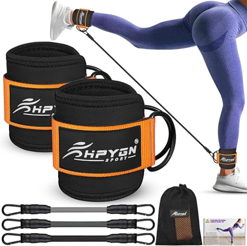 Bandas de resistencia de tobillo HTD para entrenamiento con puños, bandas de resistencia para entrenamiento de piernas y glúteos