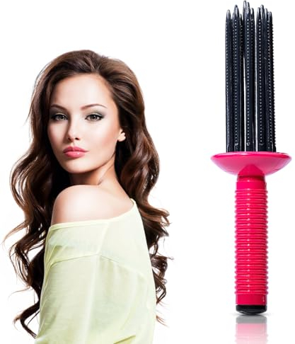 Spazzola Per Lo Styling Ad Aria Calda, Curling Roll Comb, Pettine Per Volume D'aria, Styler Bigodino Con Impugnatura Comoda e Umanizzata, Pettini Per Acconciature Per Casa,Viaggi,Spettacoli Teatrali