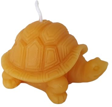 Aspinaworld Bougie en cire d'abeille, en forme de tortue, 4 cm, 100 % cire d'abeille, naturelle, KERZE-SE-1