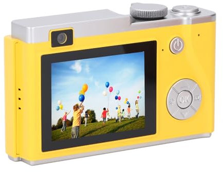 Fotocamera Digitale retrò 1080P, Fotocamera Digitale Inquadra e Scatta da 48 MP Vintage, Fotocamera per Vlogging FHD Fotocamera Selfie - Schermo HD da 2,4 Pollici, Zoom Digitale