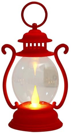 Lámpara de mesa retro - Lámpara vintage pequeña, luz de noche con pilas | Iluminación decorativa para dormitorio, salón, terraza y mesa, diseño clásico con LED cálido para ambiente de hogar y oficina.