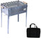 Grill-Mangal „Holz & Grill Rapp Case 6 Deluxe“ – klappbarer Edelstahl-Holzkohlegrill für 6 Spieße – inkl. Grillrost mit Holzgriffen & Tragetasche
