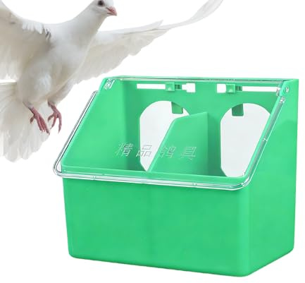 Distributore di cibo per piccioni, con grande capacità e contenitore per cibo per piccioni, ideale per parrocchetti, polli, quaglie, pollame, giardini interni ed esterni, cortili