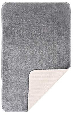 Sentidos Badematte Badteppich rutschfeste,weicher Badezimmerteppich Wasserabsorbierend maschinenwaschbar Badvorleger für Dusche, Badewanne, Toilette 60 x 100 cm Grau