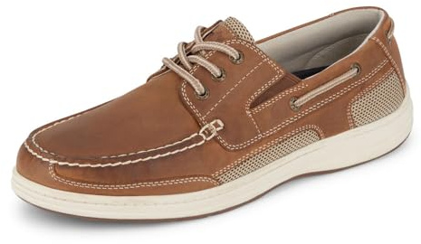 Dockers Mens Beacon Leather Casual Classic Boat Shoe with Stain Defender, Dark Tan, 12 M
