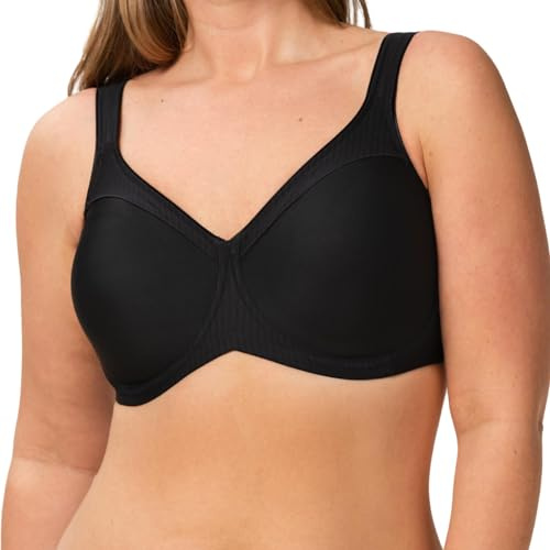 Triumph Mujer Modern Soft+Cotton W01, Minimizer Bra, Black, 105C