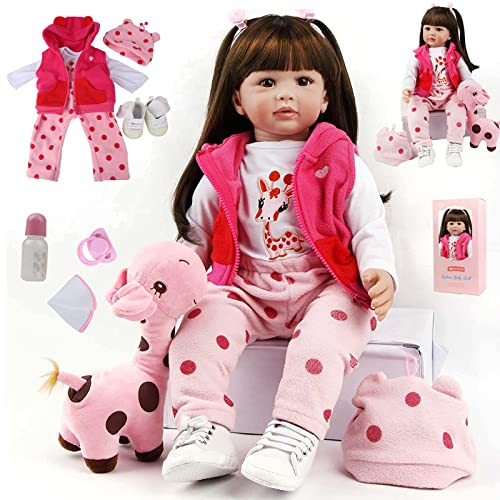 ZIYIUI Reborn Babys Mädchen 20 Zoll 50 cm Weiche Vinyl Silikon Lebensechte Handgemacht Babypuppen Neugeborenes Simulation Reborn Toddler Mädchen Junge Spielzeug Geschenk