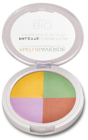 Naturaverde | BIO Make Up - Palette Correttori, Palette Camouflage Make Up, 4 Colori, Correttore Coprente, Correttore Occhiaie Donna, Correttore Occhi, 100% Natural Beauty, Cosmetici Make Up, 8gr