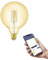 EGLO connect.z Smart-Home LED Leuchtmittel E27, G125, ZigBee, App und Sprachsteuerung Alexa, dimmbar, warmweiß, 650 Lumen, 6 Watt, Vintage-Glühbirne amber