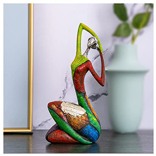 RCYF-Statuette Decorative Casa Moderne, Statua Moderna per Interni, Resina Colorata Donna Accessori per La Libreria Scultura Astratta Decorazioni d'Arte per Il Soggiorno Tavolo Decorazioni da Giardino