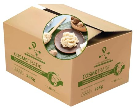 WORKDERM- Burro di karitè 100% puro e naturale, non raffinato, 25 kg | estrazione a freddo a pressione