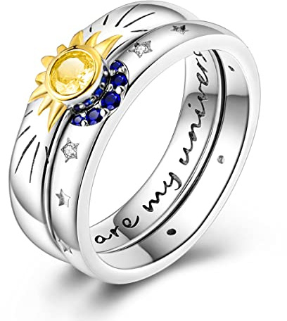 NARMO 925 anillos de plata de ley para mujeres Star River universo anillo anillo anillo anillo anillo único tamaño 17