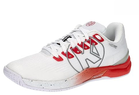 Kempa Attack Pro 2.0 dam handbollsskor, sportskor, gymnastikskor, vit/röd, 44 EU, Vit röd, 44 EU