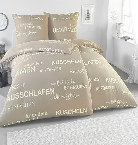 FELLANO 4 teilig Bettwäsche 135x200 | Bettwäsche Set mit je 2 Bettbezügen 135 x 200 & Kissenbezügen 80x80 | ÖkoTex Zertifiziert & für Allergiker geeignet (Design 4, 2 x 135x200 + 2 x 80x80)