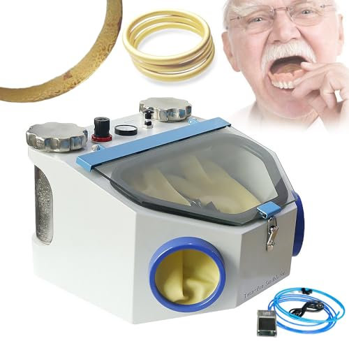 aallwwsso Chorreadora de Arena para pulir con Boquilla Doble, Chorreadora de Arena de Laboratorio para pulir Superficies Exteriores de Metal o con Efecto Esmerilado