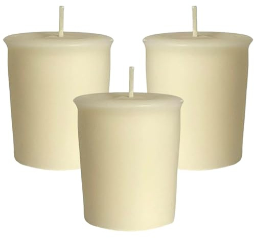 Mister Candle French Vanilla Scented Votive Candles – Set of 9 Handmade Soy Wax Blend Candles with Essential Oils, Long Lasting 15 Hour, Small Bulk Candles for Home, Wedding & Gift – Hand Made in USA