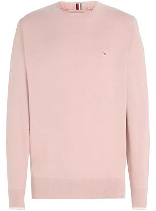 Tommy Hilfiger Herren Mouline Organic Cotton C Neckmw0Mw34791 Pullover, Pink (Teaberry Blossom), M