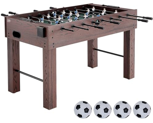 VEVOR Tischfußballtisch, 55 Zoll Tischfußballtisch in Standardgröße, Tischfußballtisch in Voller Größe für den Innenbereich, Tischfußballtisch-Set, inklusive 4 Bällen und 2 Getränkehaltern