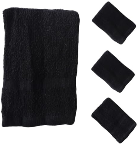 Wash Cloths/Wash Flannels/Face Cloths 4 Pack Colour Black
