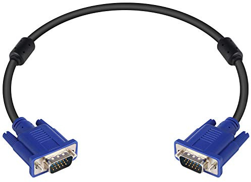 PASOW VGA to VGA Monitor Cable HD15 Male to Male for TV Computer Projector (1.5 Feet)