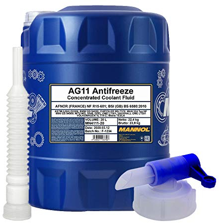 MANNOL 20 Liter, AG11 Antifreeze Konzentrat BLAU + HAHN