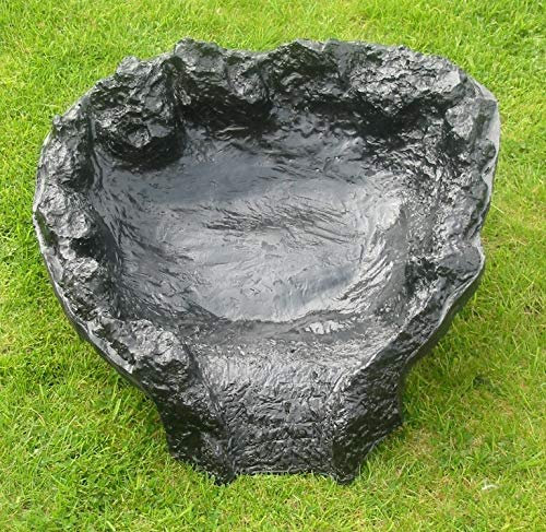 PondH2o Header Pool Waterfall Cascade, Lightweight Black PVC Water Garden Pond Waterfall Spillway, Outdoor Water Feature for Garden, Pond, and Backyard, No Hose Connections Required