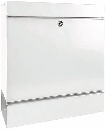 Burg-Wächter Seattle Boîte aux Lettres en Acier 848 W avec boîte à journaux, Format C4, 2 clés, Blanc