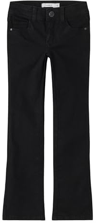 Name IT NKFPOLLY Skinny Boot Jeans 1142-AU Noos, Vaqueros Ajustados Niñas, Black Denim,