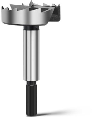 Broca Forstner de 45 mm para madera, diámetro de 45 mm, longitud de 90 mm con vástago hexagonal de 8 mm