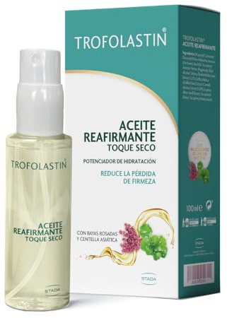 Trofolastin, Aceite Reafirmante Corporal, Hidratación Profunda y Firmeza con Centella Asiática, Bayas Rosadas y Vitamina E, Toque Seco, Piel Más Elástica y Firme, 100ml