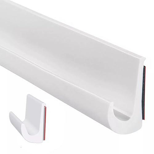J Shape - Canalón de lluvia para autocaravana, tira de goteo TPE, en forma de J, cinta adhesiva autosellable, tira de redirección de techo para vehículos, camiones, barcos y autocaravanas (blanco 5 m)