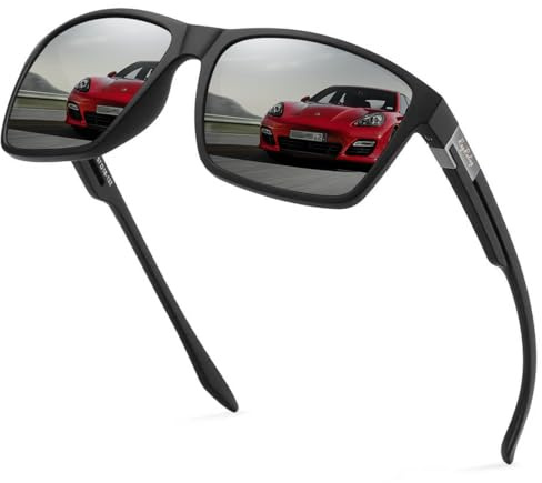 Rayruling Lunettes de soleil polarisées homme femme, lunettes légères TR90 avec protection UV400, verres TAC anti-éblouissement pour conduite, pêche et usage quotidien, lot de 2