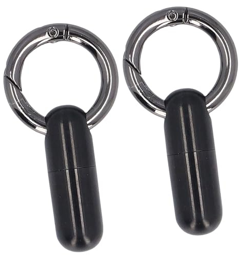 Plyisty Bärbara Kapslarfodral, Pocket Capsule Box Rostfritt Stål Läcksäker 2st för Resor (Svart)