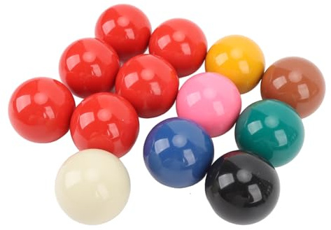 POENVFPO Snookerbollar med 2,1 Tum i Diameter, Premium Hartsmaterial, Fint Utförande, Perfekt för Att Träna, 13 St Hemma