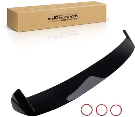 maXpeedingrods Car Rear Roof Boot Spoiler Wing Fit for SEAT Leon MK3 5F Cupra FR 5dr 2012-2020 with 3 PCS Sided Tape Car Trunk Spoiler Lip ABS GT Style Trunk Wing Spoiler Painted Glossy Black