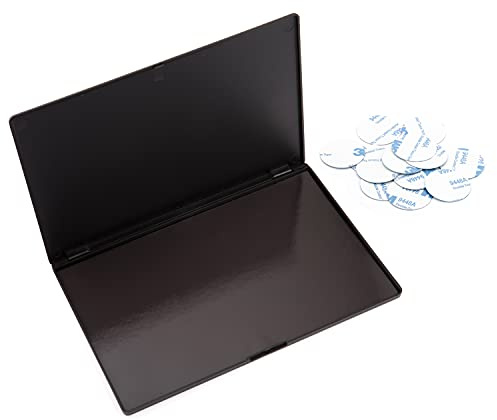Allwon Große leere magnetische Kunststoff-Lidschatten-Make-up-Palette mit 15-teiliger selbstklebender leerer Palette Metallaufkleber für Lidschatten-Lippenstift-Rougepuder