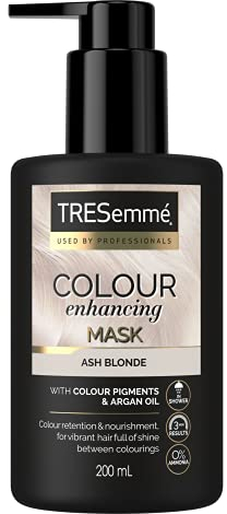 TRESemmé Ash Blonde Colour Enhancing Hair Mask with colour pigments & argan oil for a vibrant colour with brilliant shine between colourings 200 ml