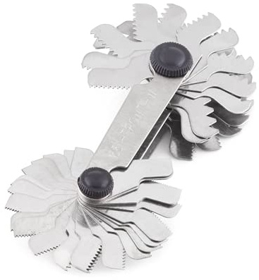 Jauge De Filetage De Pas De Vis Whitworth Outil De Mesure De Pas Fin Outil De Jauge De Taraudage Pour Vérifier L'angle De L'outil Lors Du Taraudage (métrique + Impérial (52 Pièces))