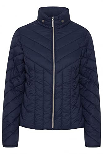 fransa FRPADMA Damen Steppjacke Übergangsjacke Jacke mit Stehkragen tailliert geschnitten mit Reißverschluss, Größe:L, Farbe:Navy Blazer (193923)