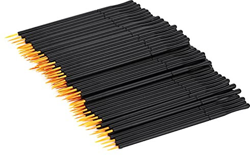 Lápiz delineador de ojos pincel fino 100 piezas desechables delineador de ojos duro cepillo líquido sombra de ojos herramienta de maquillaje