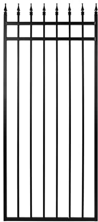 Nuvo Iron Tiger Eye Gate (36-Inch Wide Opening) 33-Inch Wide x 68-Inch High, Self Close Hardware with Double Side Handle