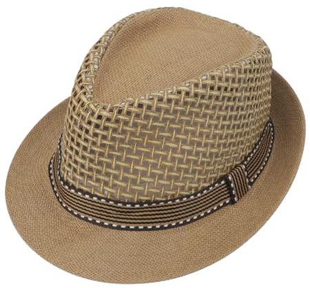 NICEYEA Sombreros de paja Trilby para hombres y mujeres, sombreros Fedora de malla de ala corta, jazz, caballero, verano, sombrero Panamá, gorra de playa