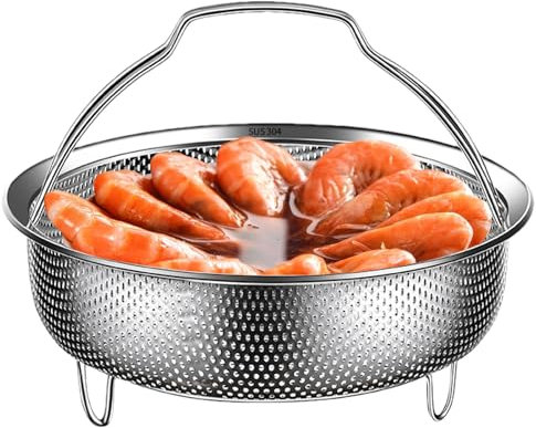Inserto per cottura a vapore per pentola, cestello per cottura a vapore vegetariano,Cestino per rondella di riso in acciaio con inserto per pentola | Colino per cestello per cottura a vapore impermeab