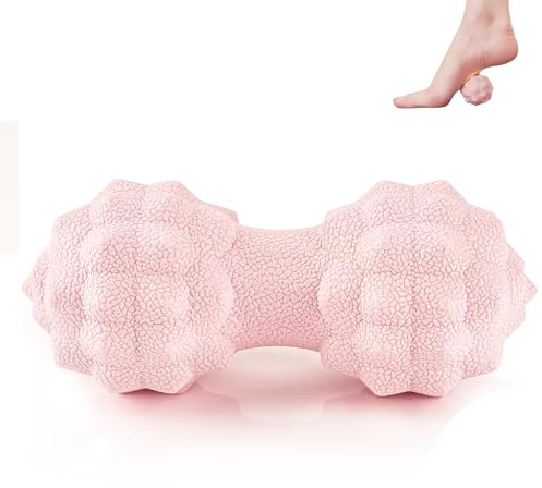 Biiange Bola de masaje de maní, bola de masaje de lacrosse doble, bola de rodillo de maní de tejido profundo, bola de masaje muscular para liberación miofascial, relajante muscular, masaje de