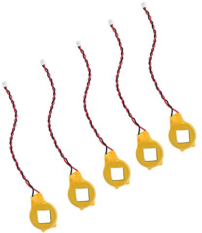 CARISSETT 5PCS/LOT 2032 Battery With Wire 2pin Laptop Motherboard BIOS CMOS Battery With Wire Disassemble Button Battery