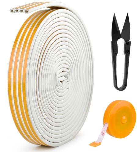 YOPEUC Guarnizioni Finestre Porte 30m / 98.4ft, Guarnizione Adesiva Guarnizione Adesiva Impermeabile, Antispifferi Per Finestre Guarnizioni Per Porte e Finestres Striscia Di Tenuta In Gommas