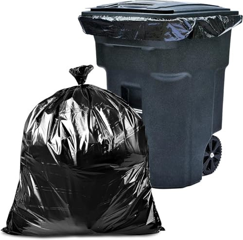 Sac Poubelle 120L | 20 x Housses de Container + 1 Sangle de Fixation Offert | Sacs Housses 120 Litres Noir | Tous Types Déchets et Ordures | Epaisseur 30µ | Anti Fuites et Anti Salissures