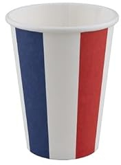LP Divertissements Lot de 6 - Lot de 8 gobelets en carton bleu blanc rouge france 20cl